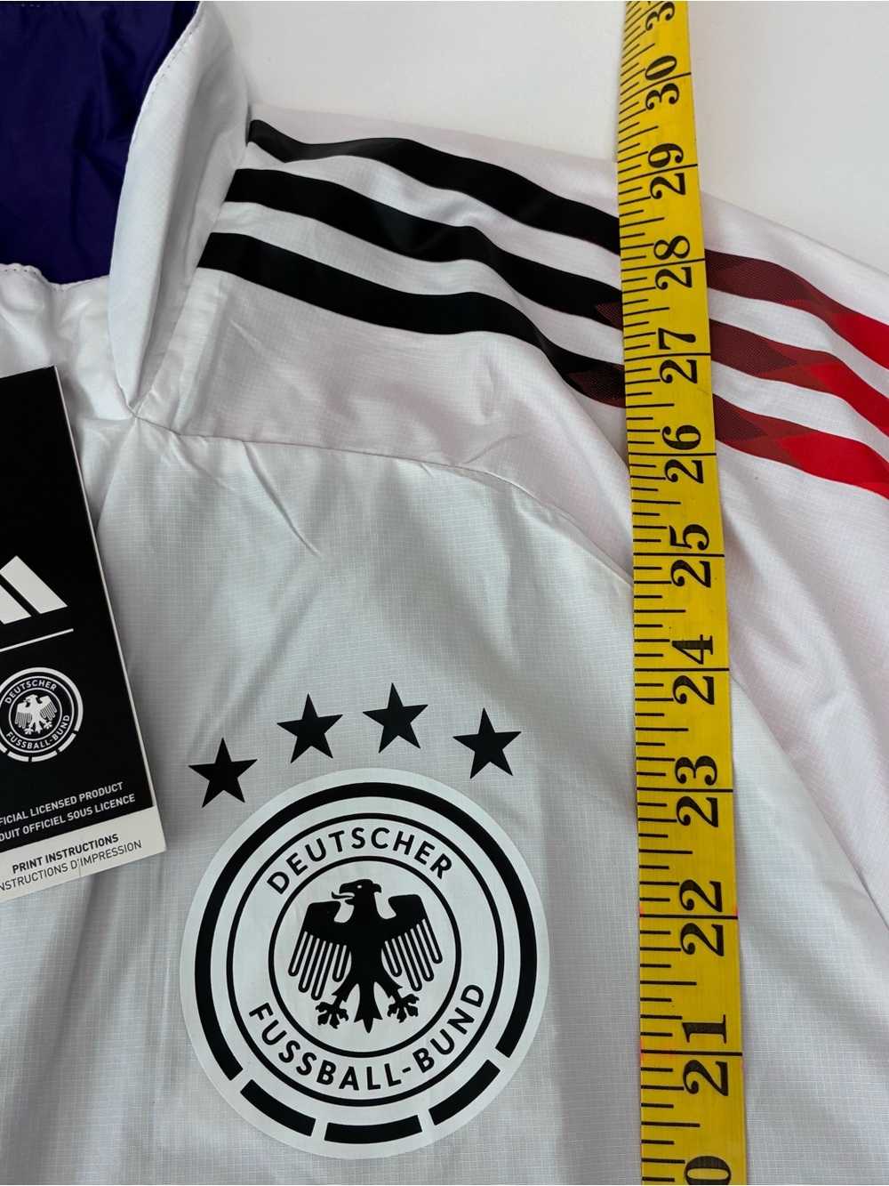 adidas Official Germany Football Reversible White/Purple Jacket Men’s M NEW! - Picture 5 of 11